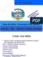 Sesion Comandos SQL Base Datos