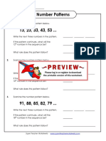 Number Patterns: Super Teacher Worksheets