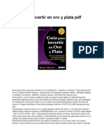 Guia para Invertir en Oro y Plata PDF