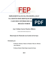 Implementação Da Filosofia Lean Na Gestão Dos Serviços de Saúde: O Caso Dos Centros de Saúde Da Região Norte