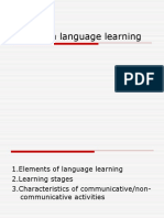 1 Stages in Language Learning. Introducing New Language