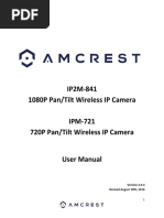 User+Manual+for+Amcrest+IP2M-841 - IPM-721+Single+Band+PT+Camera+v2 0 3