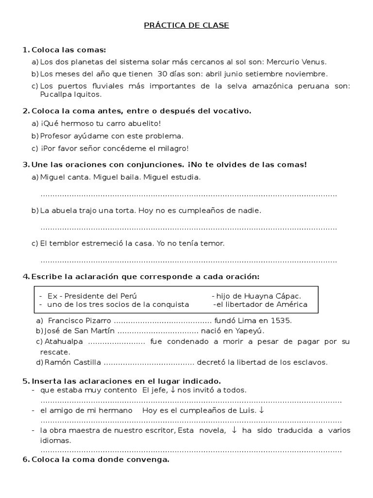 El Uso de La Coma | PDF | Perú