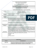 Informe Programa de Formación Complementaria Lubricacion