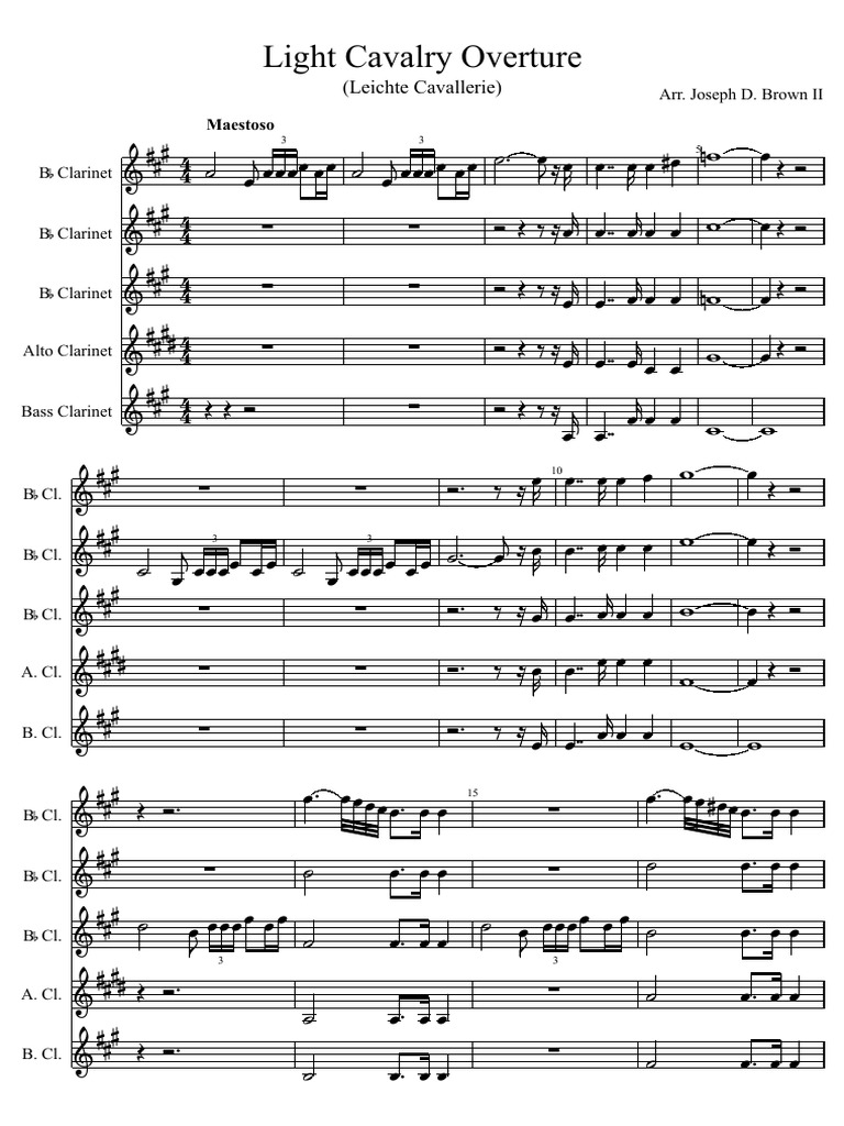 Light Cavalry Overture PDF Classical Music Classical Compositions