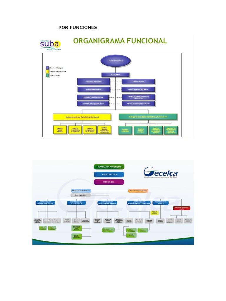 Tipòs de Departamentalización