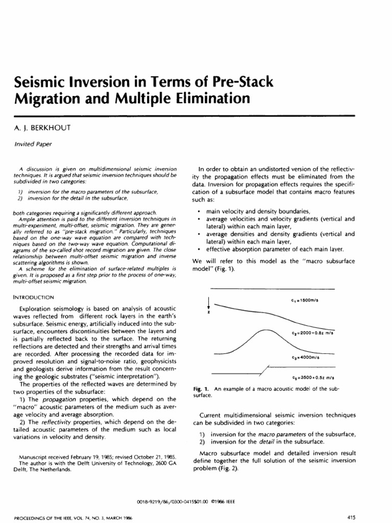 Seismic Inversion Techniques Overview | PDF | Reflection Seismology | Waves