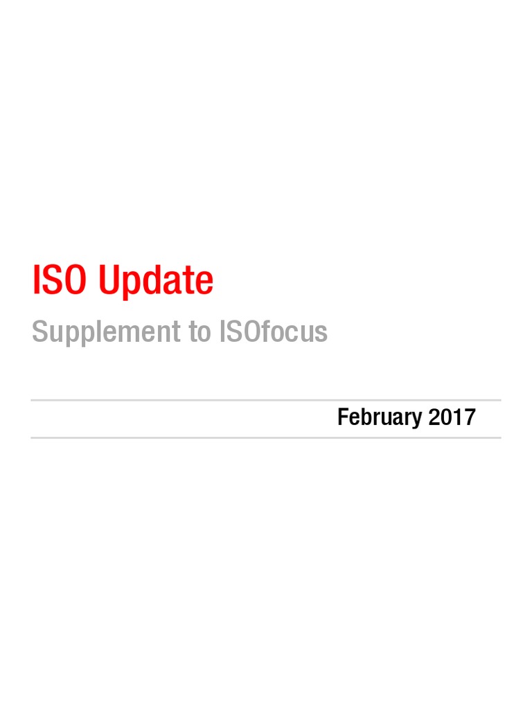 ISOupdate February 2017 | PDF | International Organization For  Standardization | Vehicles