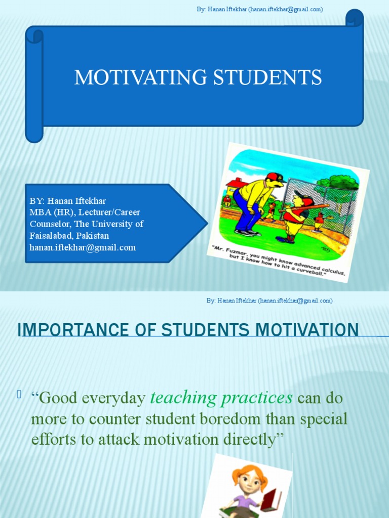 Effective Strategies for Student Motivation | PDF | Motivational ...