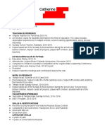 Teaching Resume