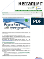 Paso A Paso para La Solicitud de Licencia Ambiental A Partir Del 1 de Enero de 2015