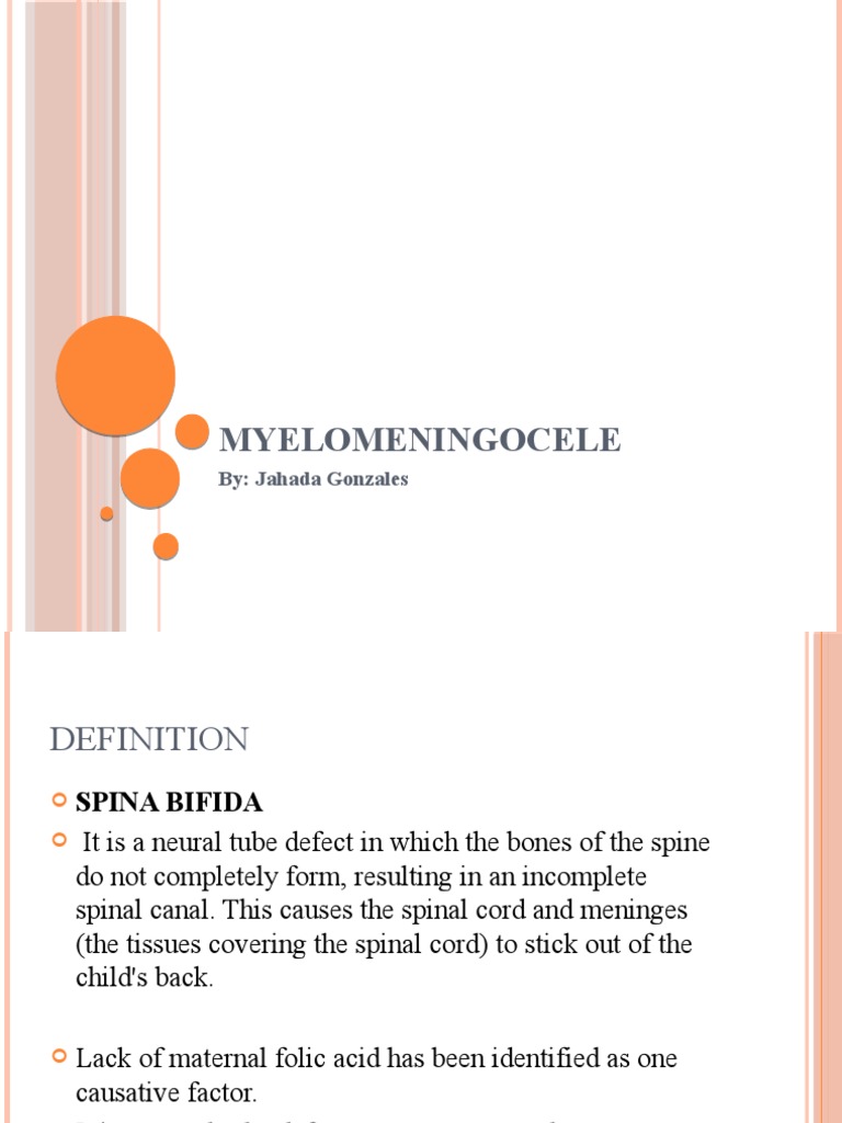 Myelomeningocele | PDF | Diseases And Disorders | Clinical Medicine