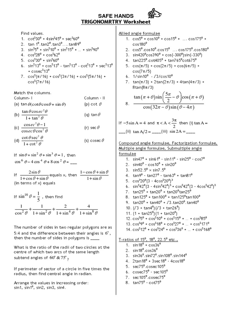 worksheet trgo nb8without answerspdf sine trigonometric functions