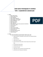 Data Kebutuhan Rumah Sakit Tipe C di Kabupaten Grobo