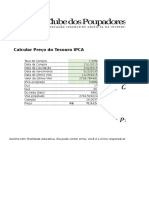 CP Calcular Preco Tesouro IPCA