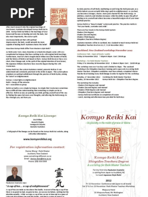 Komyo Reiki Kai Flyer
