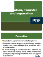 Promotion Transfer and Separation