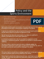 Sports Policy and The Sports Environment