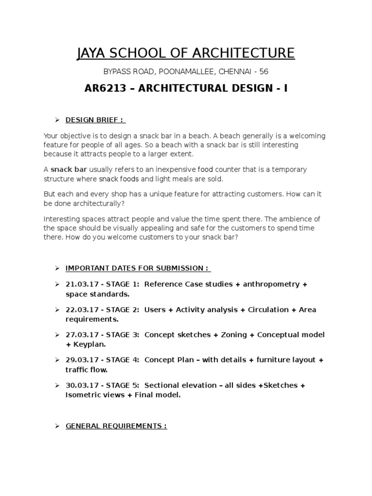 Design Brief Snack Bar PDF Conceptual Model Foods