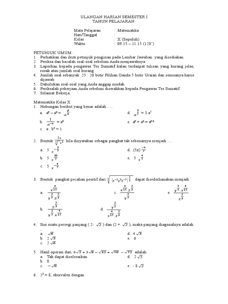 Contoh Soal Vektor Matematika Peminatan Kelas 10 Semester 2 - Barisan