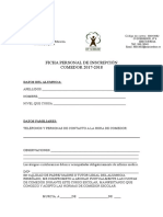 Ficha Personal de Inscripción 2017-18