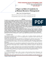 Research Paper On Role of Analytics in Renovating Human Resource Management