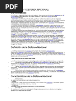 Seguridad y Defensa Nacional