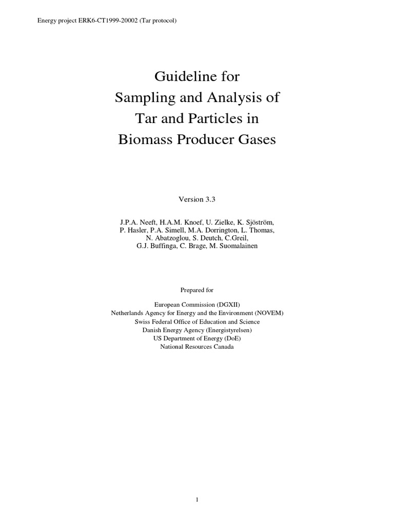 Guideline 3.3 v2 (Pengukuran Tar) | PDF | Gasification | Gases