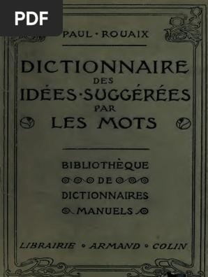 Les Mots de La Langue Française Groupés D'après Le Sens PDF, PDF