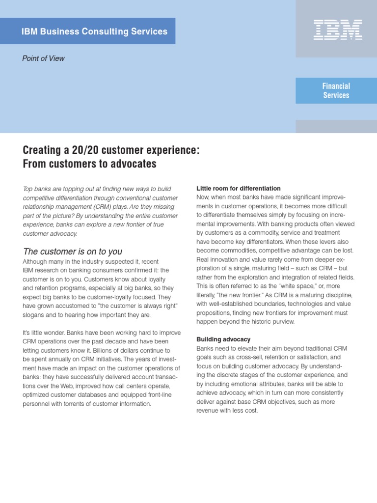 Creating A 20-20 Customer Experience PDF | PDF | Customer Experience ...