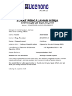 Surat Pengalaman Kerja