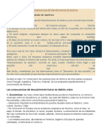 Causas y Consecuencias Del Descubrimiento de América