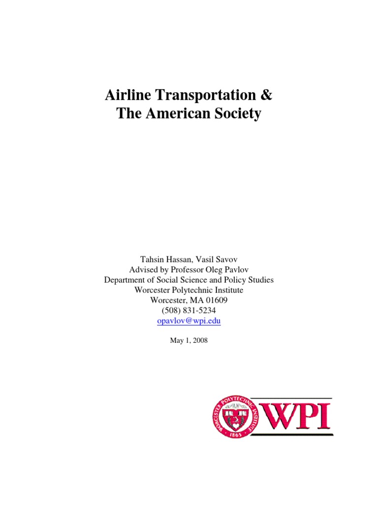 Airline Transportation: Economic & Social Impact | PDF | Airline Hub ...
