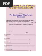 Perguntas Gerais Sobre as Doutrinas Bíblicas