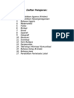 Daftar Pelajaran