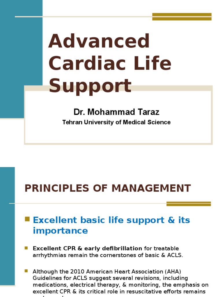 ACLS | PDF | Cardiopulmonary Resuscitation | Cardiac Arrest