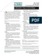 Evaluating Alternative Types of Advertising: File C5-139 October 2009 WWW - Extension.iastate - Edu/agdm