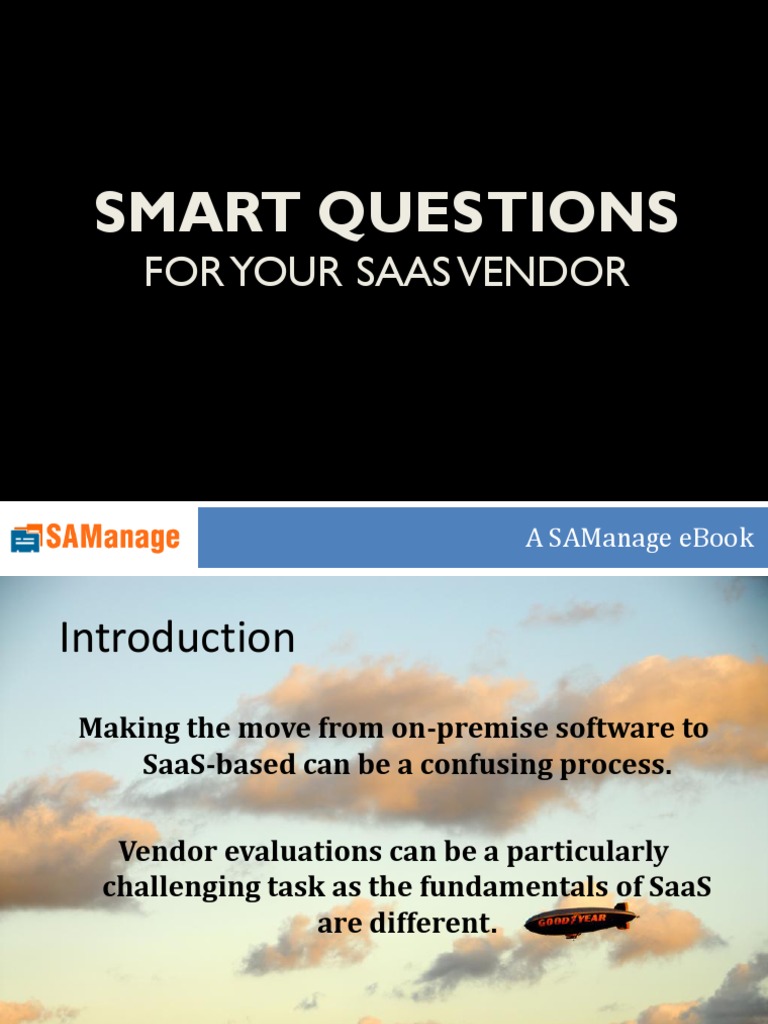 Smart Questions For Your SaaS Vendor | PDF | Software As A Service ...