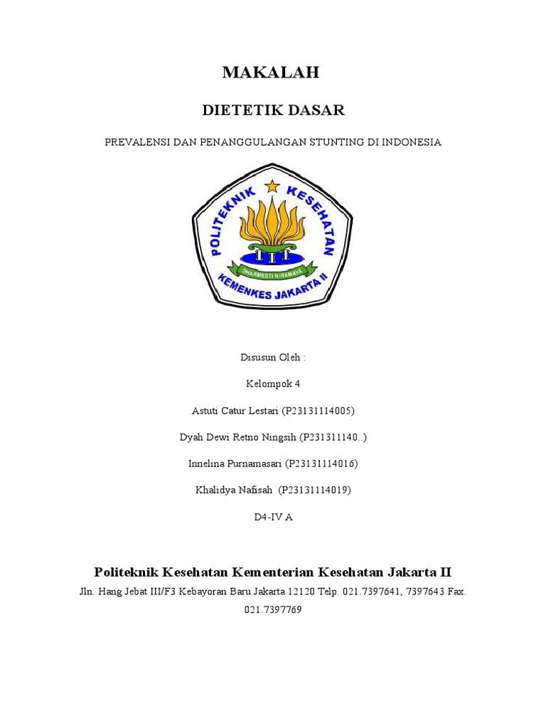 Makalah Prevlensi Dan Penanggulangan Stunting