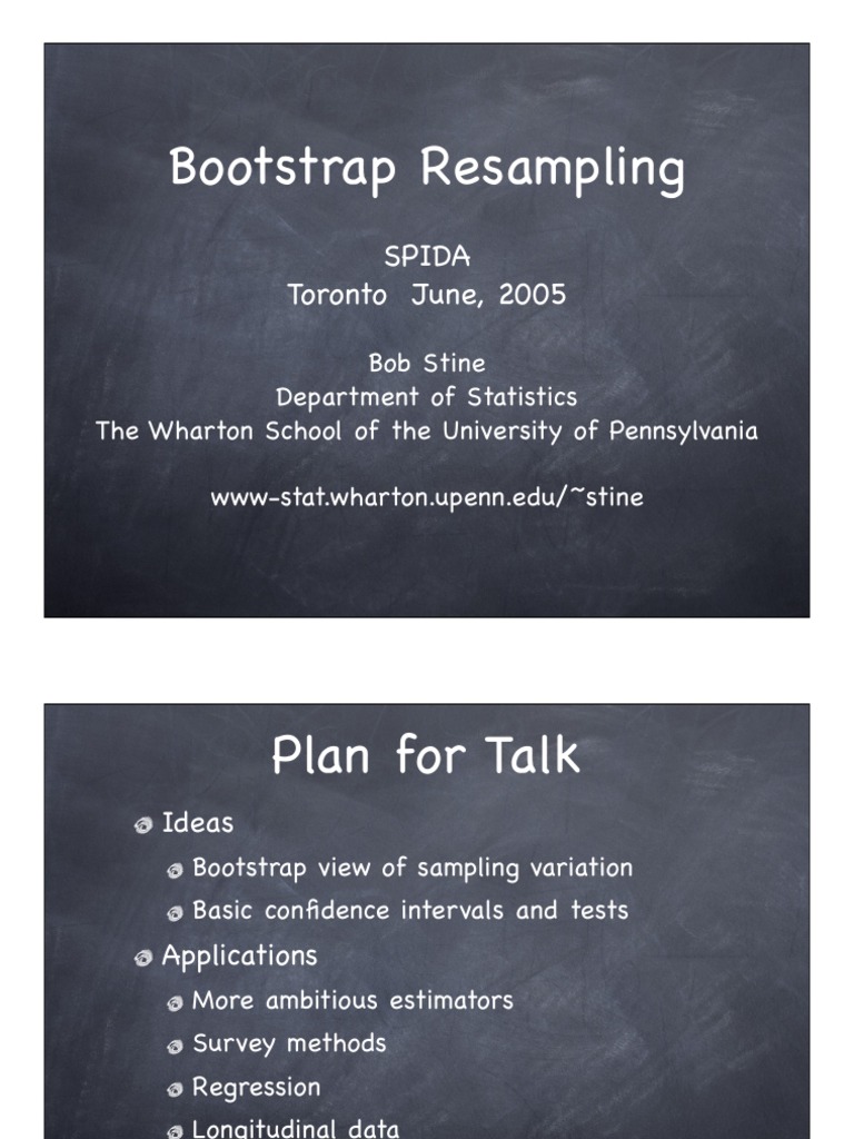 Bootstrap Resampling in Statistics | PDF | Bootstrapping (Statistics ...