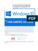 Cara Mengatasi Wifi Internet Limited Access Di Windows 10