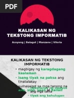 Kalikasan NG Tekstong Impormatib