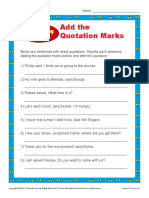 Add The Quotation Marks PDF