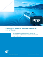 La valeur du transport maritime commercial pour le Canada