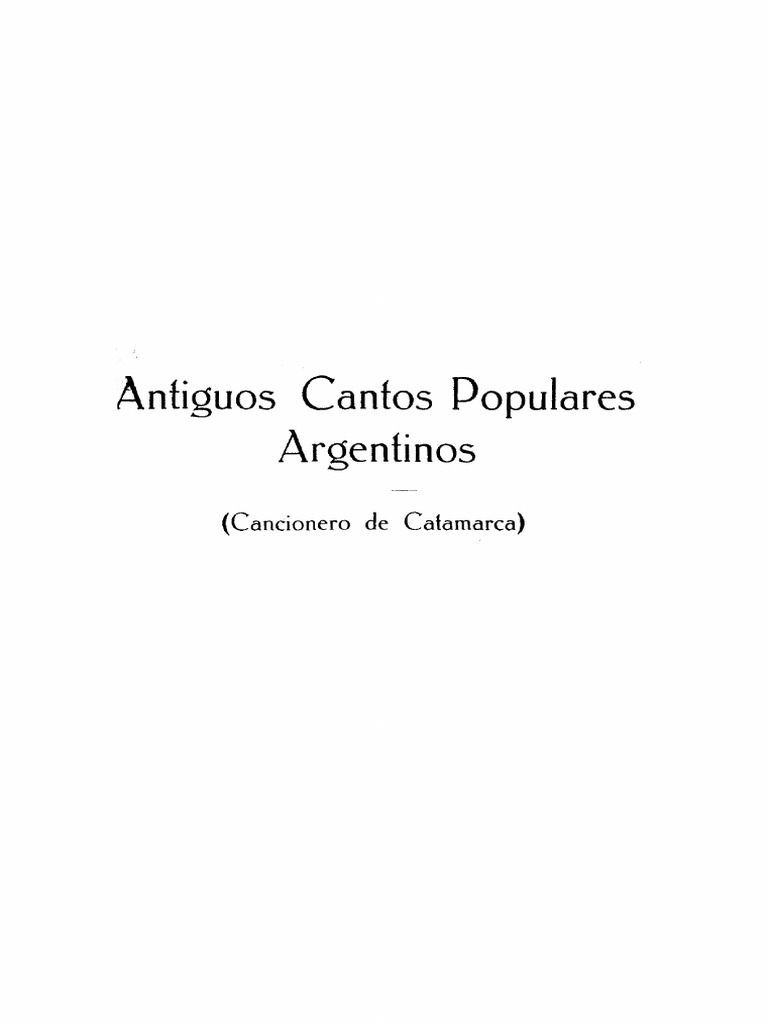 Cancionero de Catamarca | PDF | Poesía | España