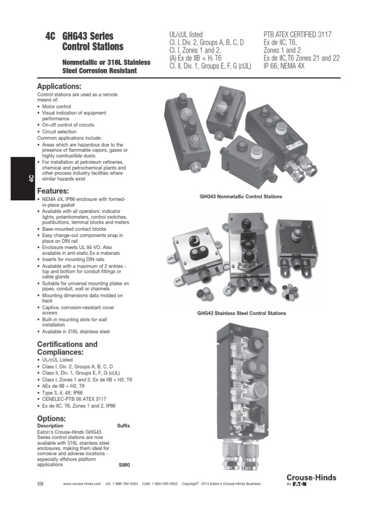 Ghg43 Control Stations | PDF | Switch | Electrical Wiring