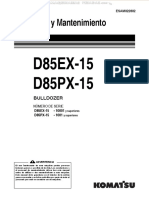 Manual Operacion Mantenimiento Seguridad Funcionamiento Detalles Bulldozers d85ex15 d85px15 Komatsu