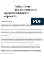 study of fairfax county schools finds discrimination against black teacher applicants - the washington post