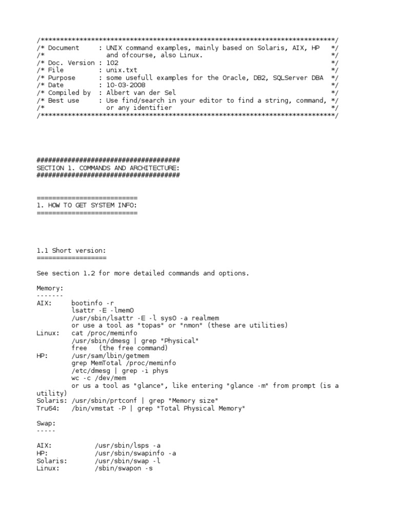 Unix/Linux notes | 64 Bit Computing | Oracle Database