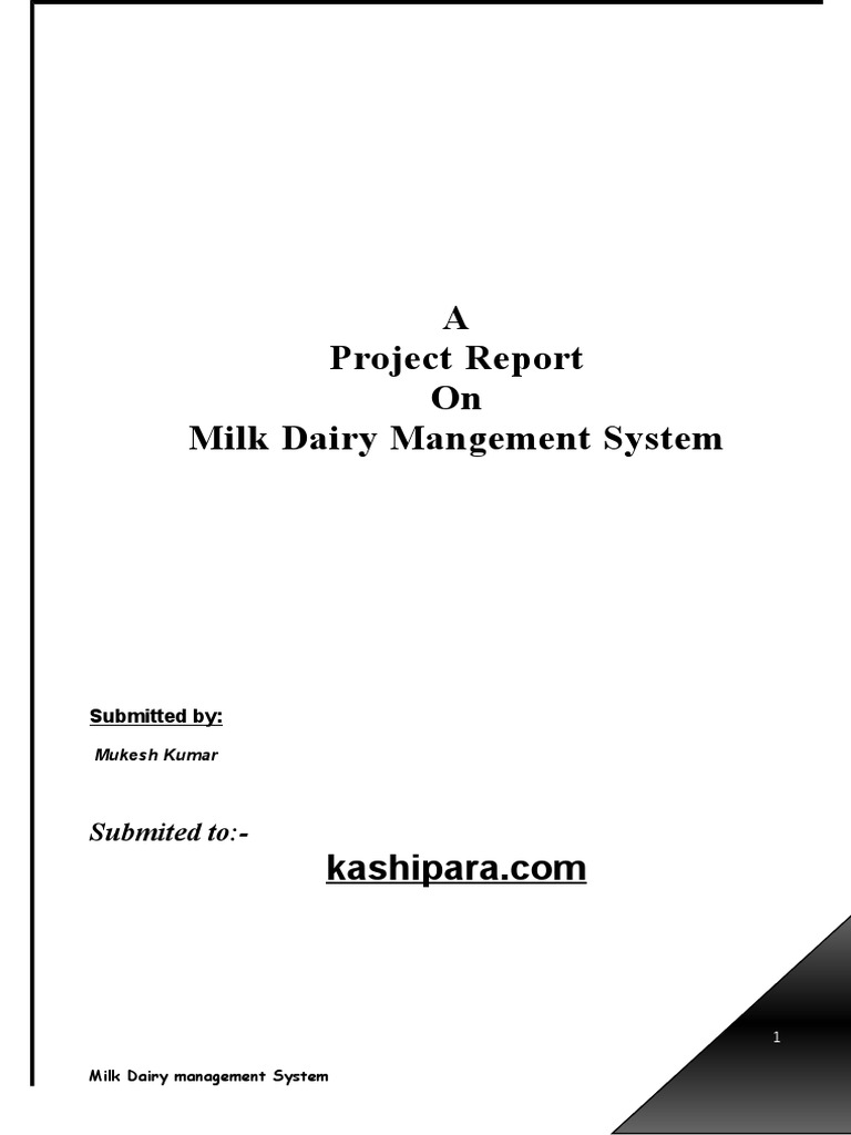 Report Dairy Milk Management System Software Testing Relational